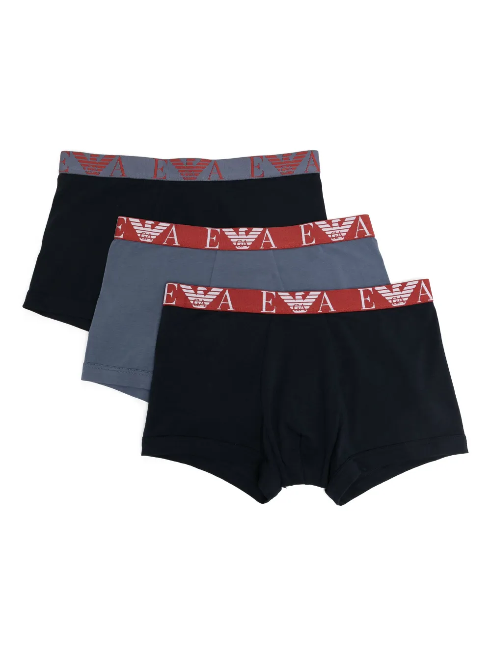 Emporio Armani ロゴ ボクサーパンツ セット - ブルー Emporio Armani ロゴ ボクサーパンツ セット - ブルー