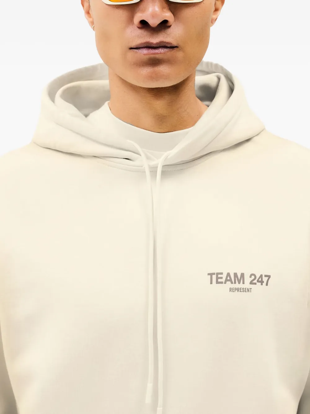 REPRESENT 247 Hoodie met logoprint Beige