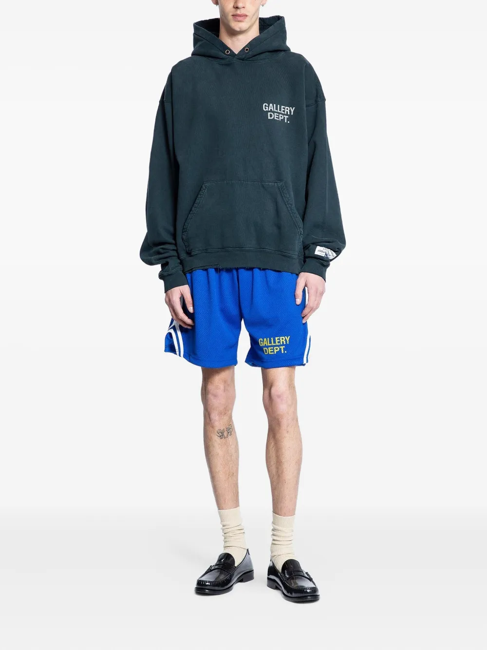 Gallery Dept. Venice Stripe-detail Mesh Shorts In Blue