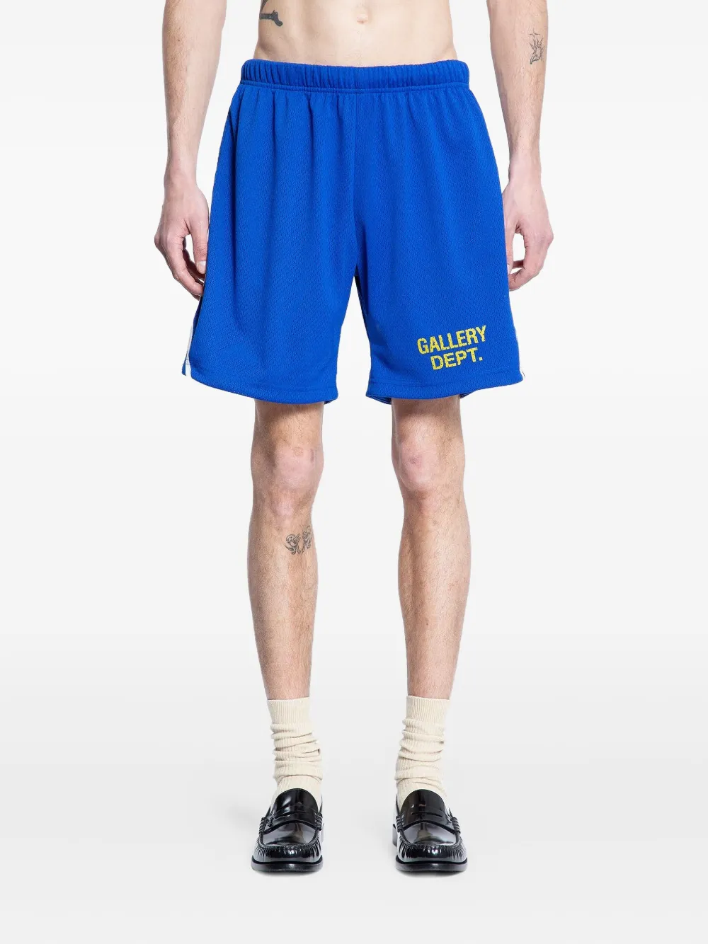 Gallery Dept. Venice Stripe-detail Mesh Shorts In Blue
