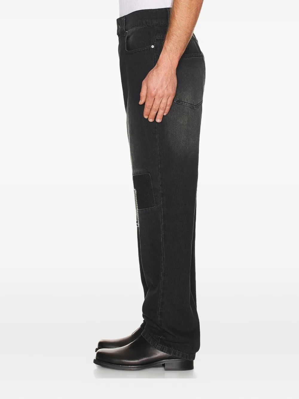  Sinclair Patchwork Panel Jeans - Black 