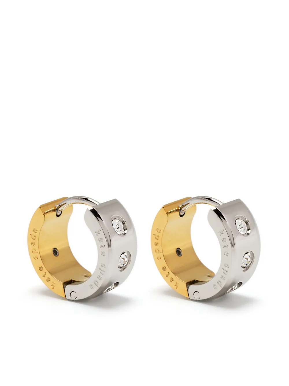 Kate Spade aretes Set In Stone Chunky Huggies | dorado | Image 1