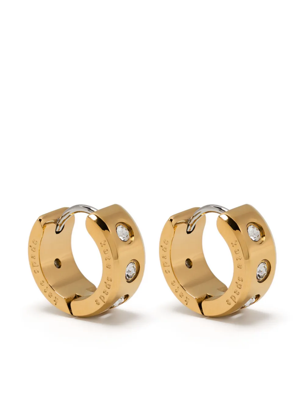 Kate Spade aretes Set In Stone Chunky Huggies | dorado | Image 1