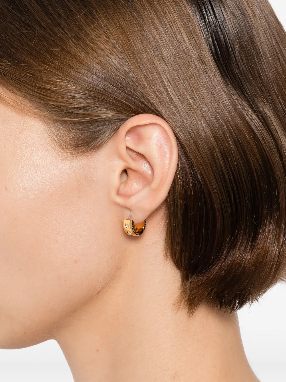 Kate Spade aretes Set In Stone Chunky Huggies | Image 2