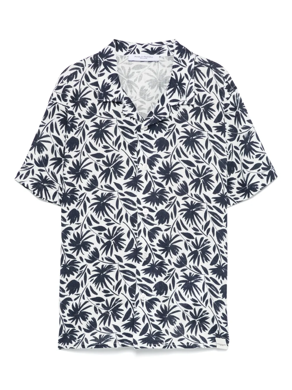 Paolo Pecora Kids Shirt met bloe print Blauw