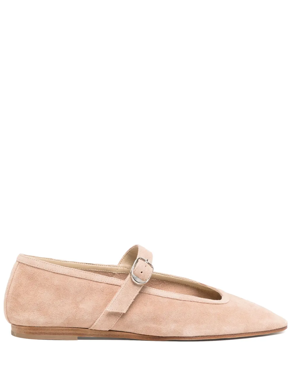 Le Monde Beryl Mary Jane suède ballerina's Roze