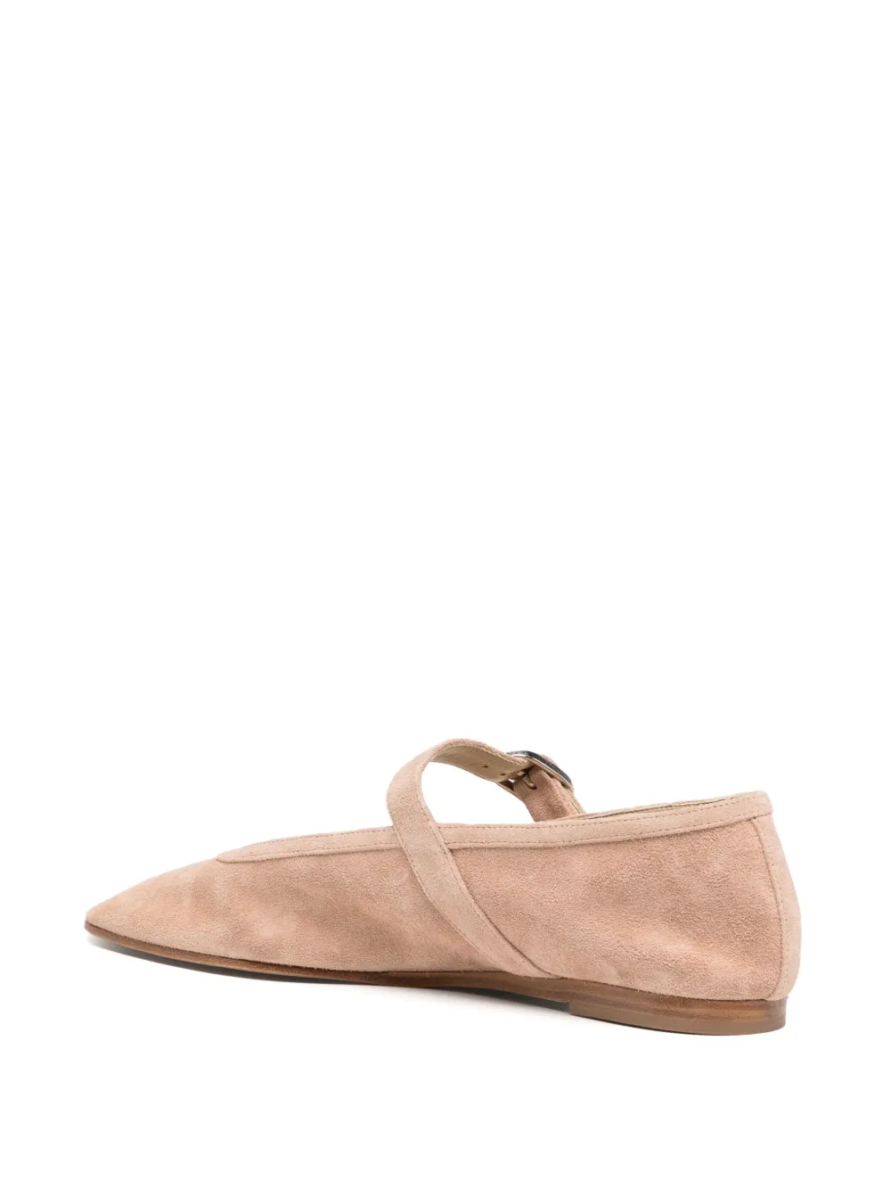 Le Monde Beryl Mary Jane suède ballerina's Roze