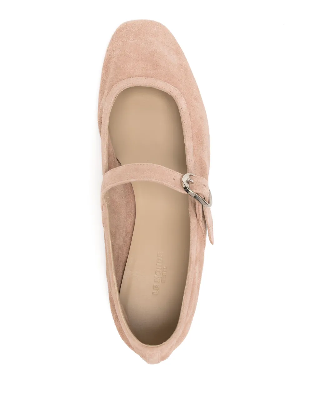 Le Monde Beryl Mary Jane suède ballerina's Roze
