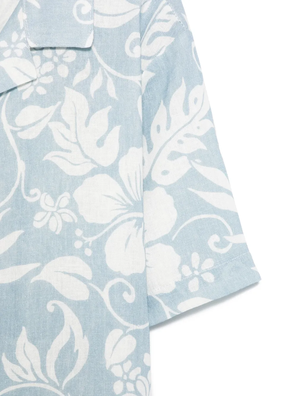 Paolo Pecora Kids Shirt met bloemenprint Blauw