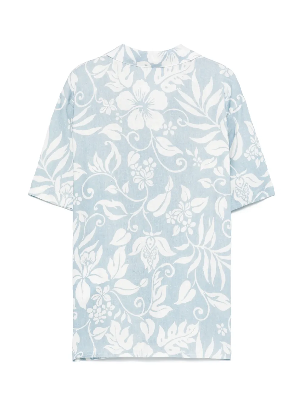 Paolo Pecora Kids Shirt met bloemenprint - Blauw