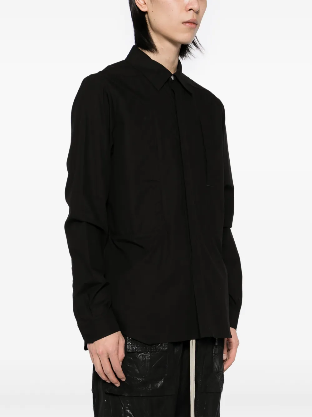 Rick Owens Overhemd met zak Zwart