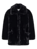 Free People faux-fur collar coat - Black
