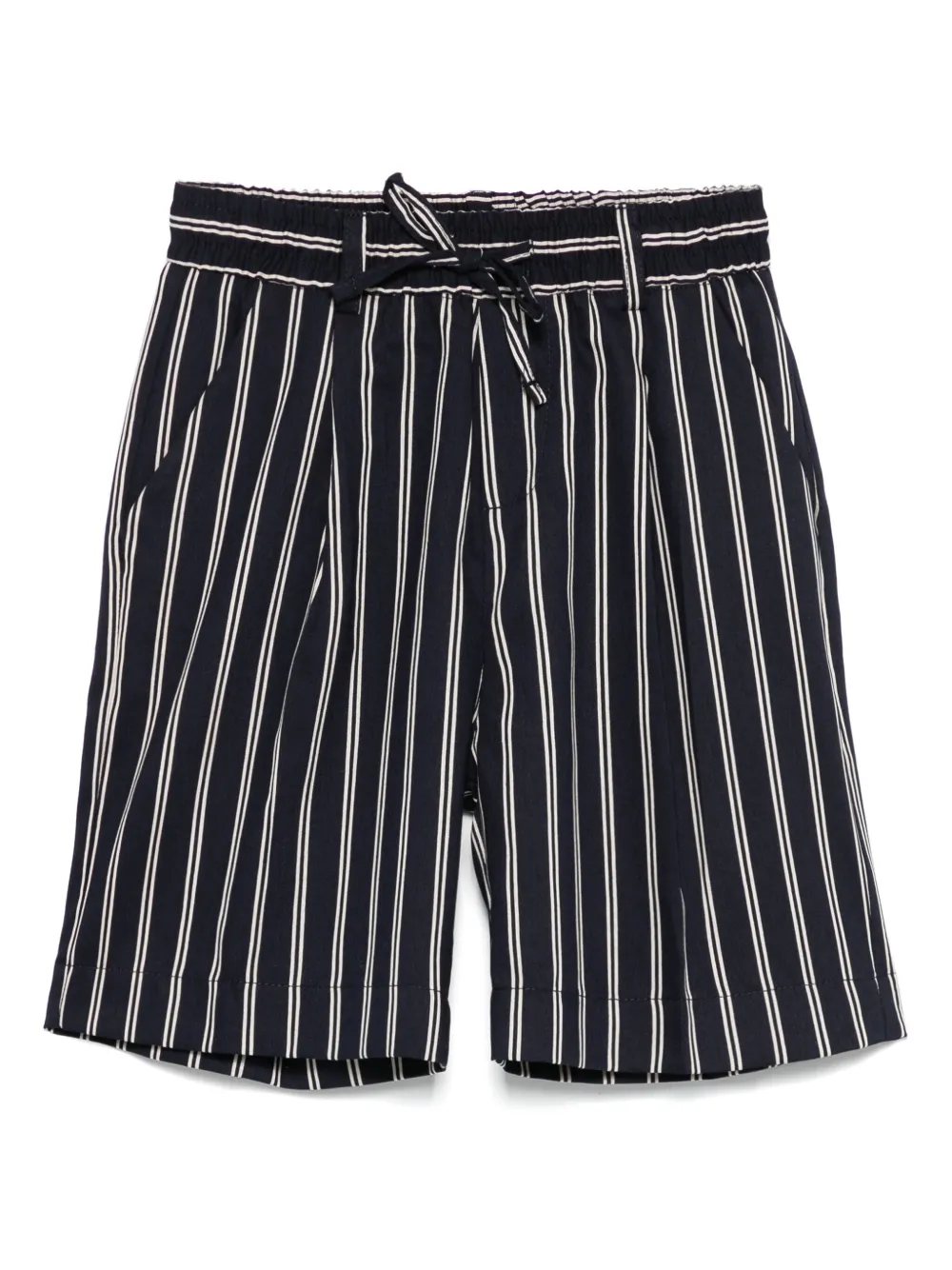 Paolo Pecora Kids Gestreepte shorts Blauw