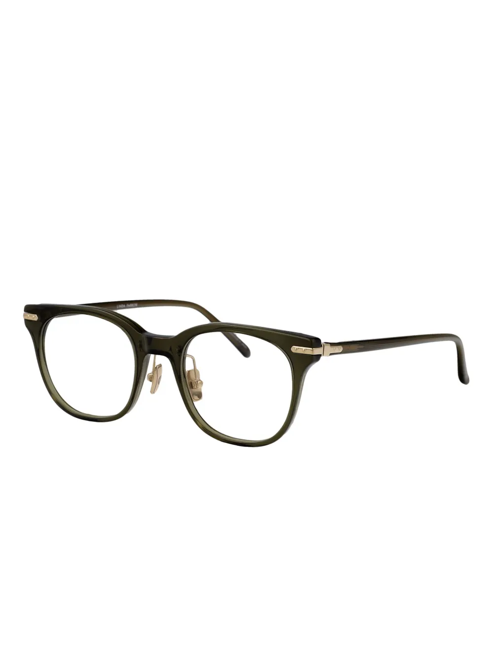 Linda Farrow Arch Optical bril met vierkant montuur - Groen