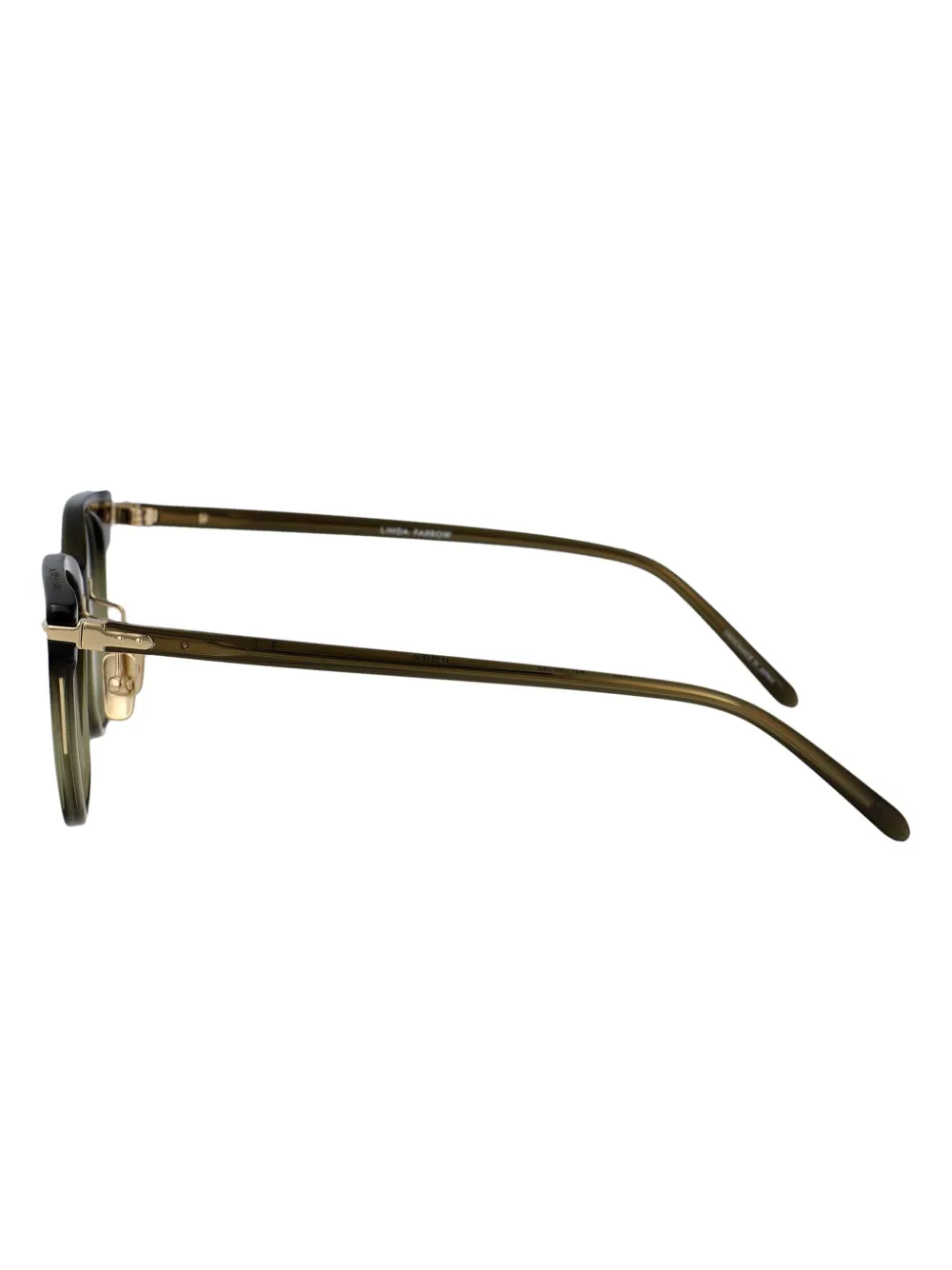 Linda Farrow Arch Optical bril met vierkant montuur Groen