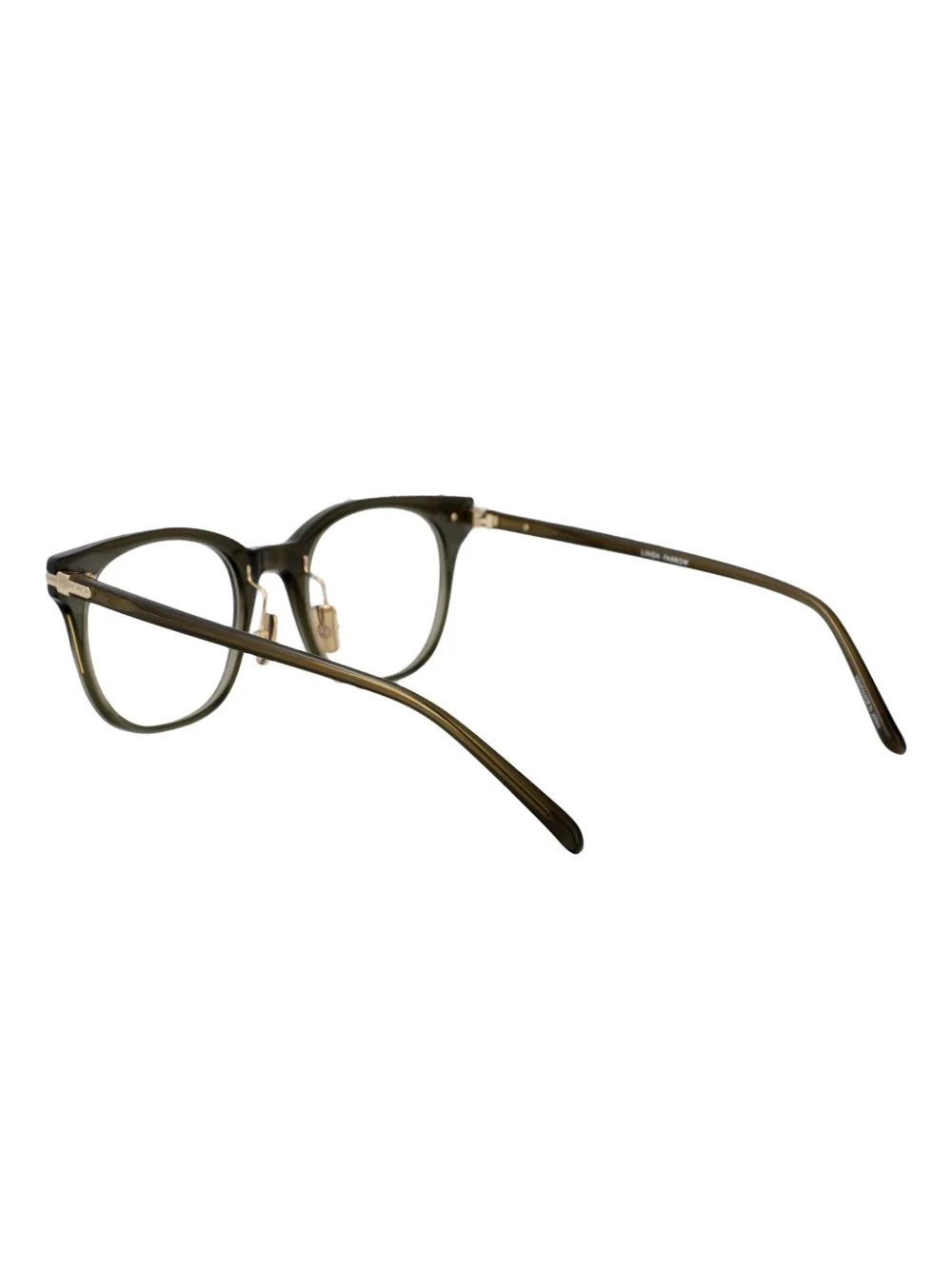 Linda Farrow Arch Optical bril met vierkant montuur Groen