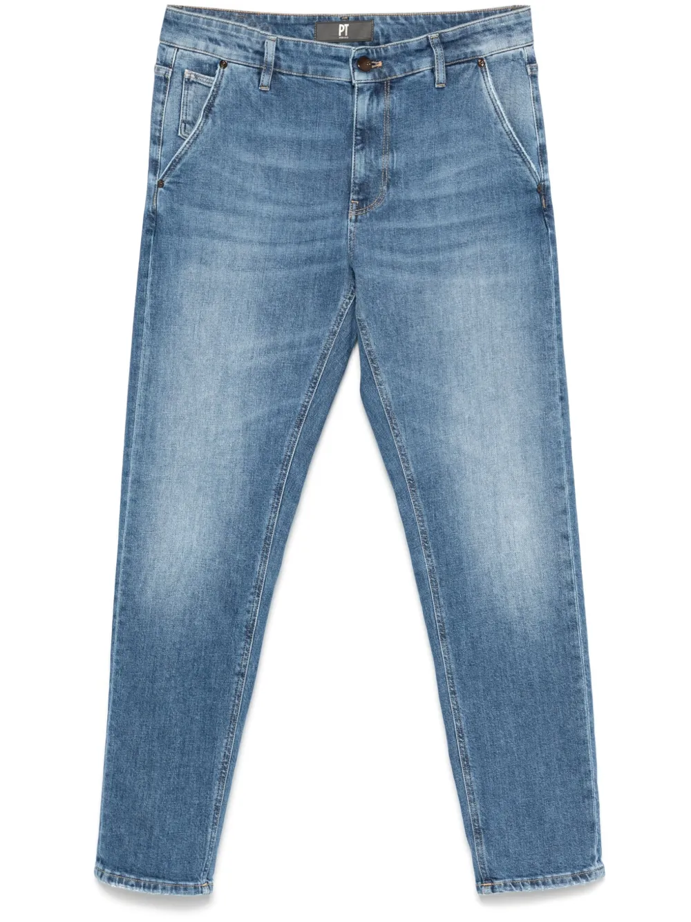 PT Torino Jeans met toelopende pijpen Blauw