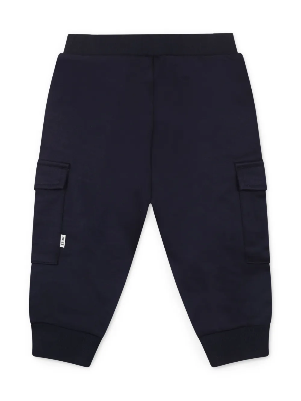 BOSS Kidswear elasticated-waist cargo trousers - Blauw