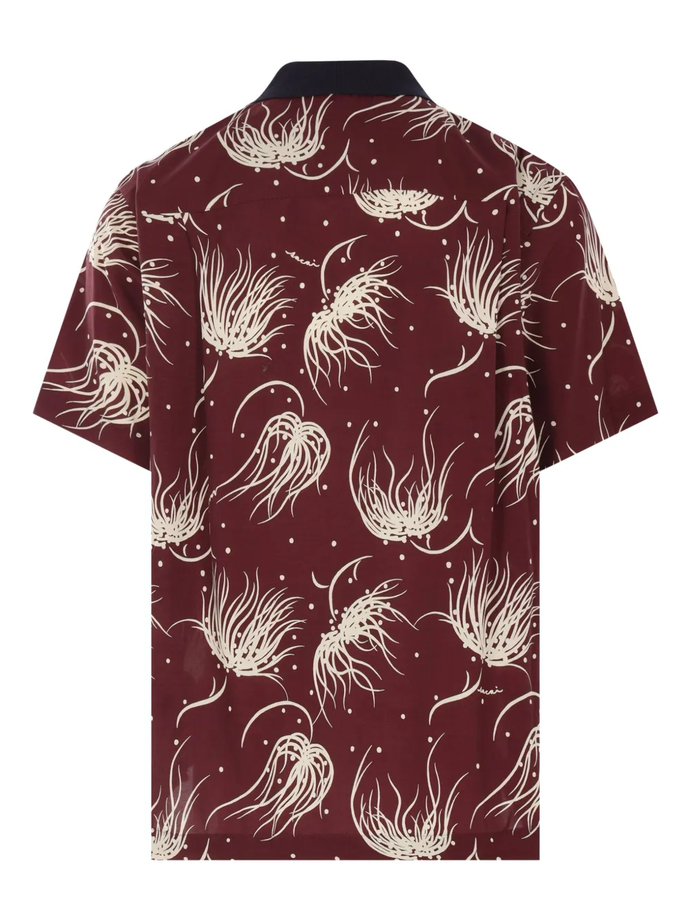 sacai Poloshirt met grafische print - Rood