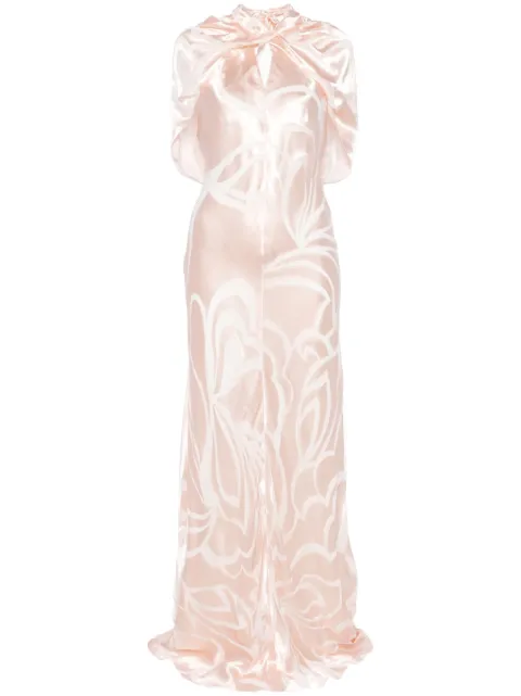 Alberta Ferretti vestido largo de satén