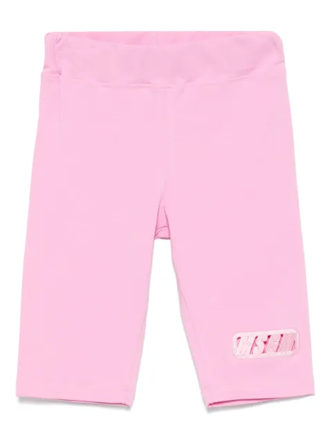 MSGM Kids logo-embroidered shorts