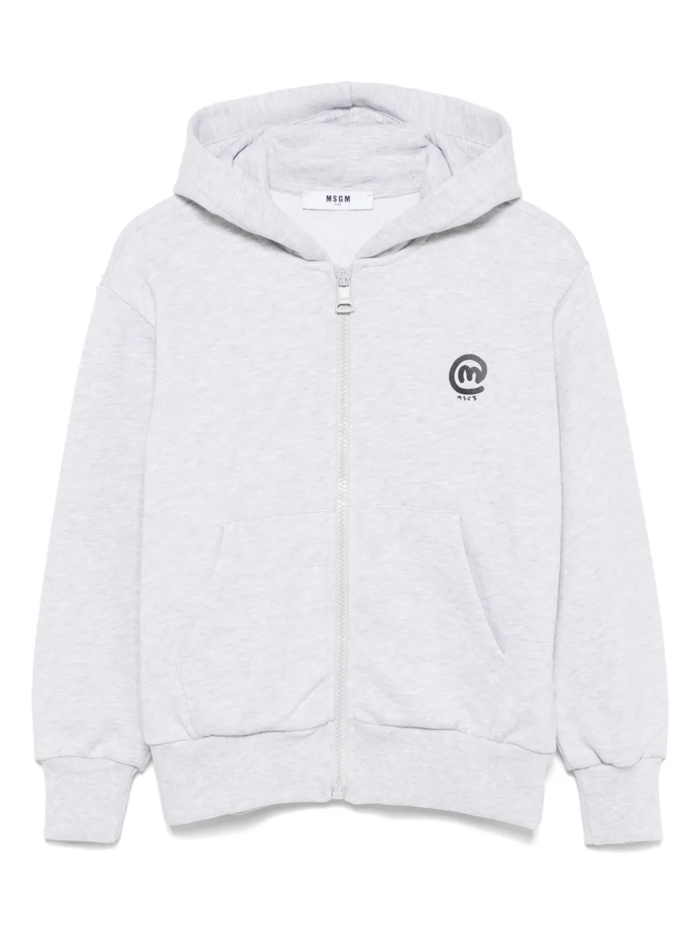 MSGM Kids Hoodie met logoprint Grijs