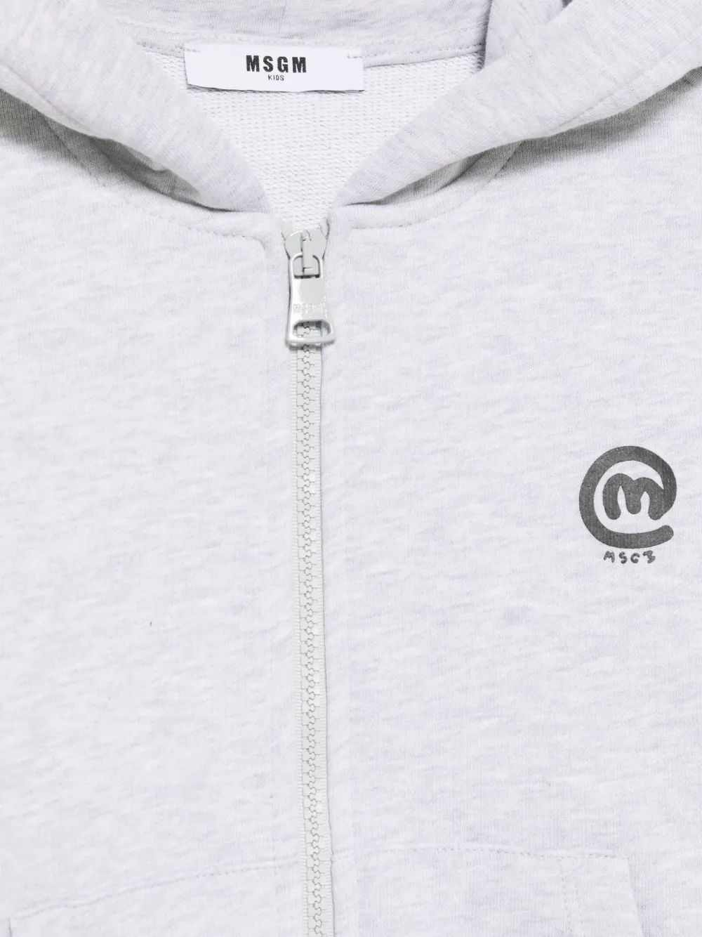 MSGM Kids Hoodie met logoprint Grijs