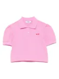 MSGM Kids piqué polo shirt - Pink
