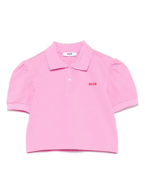 MSGM Kids piqué polo shirt