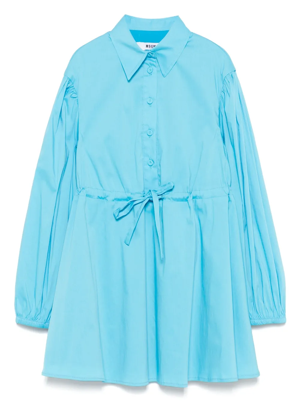 MSGM Kids robe en popeline | bleu | Image 1
