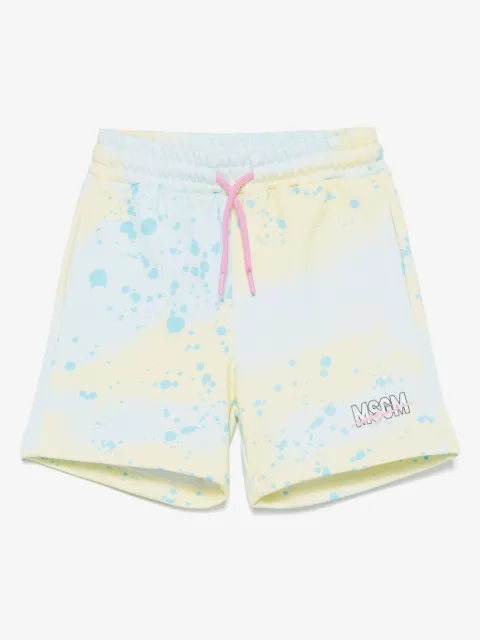 MSGM Kids spray-paint effect shorts 