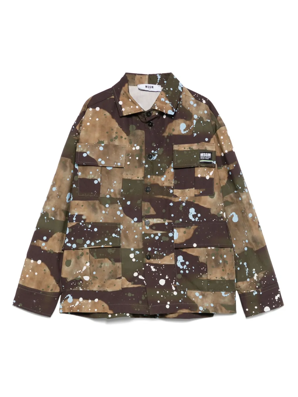 MSGM Kids Shirt met camouflageprint Groen