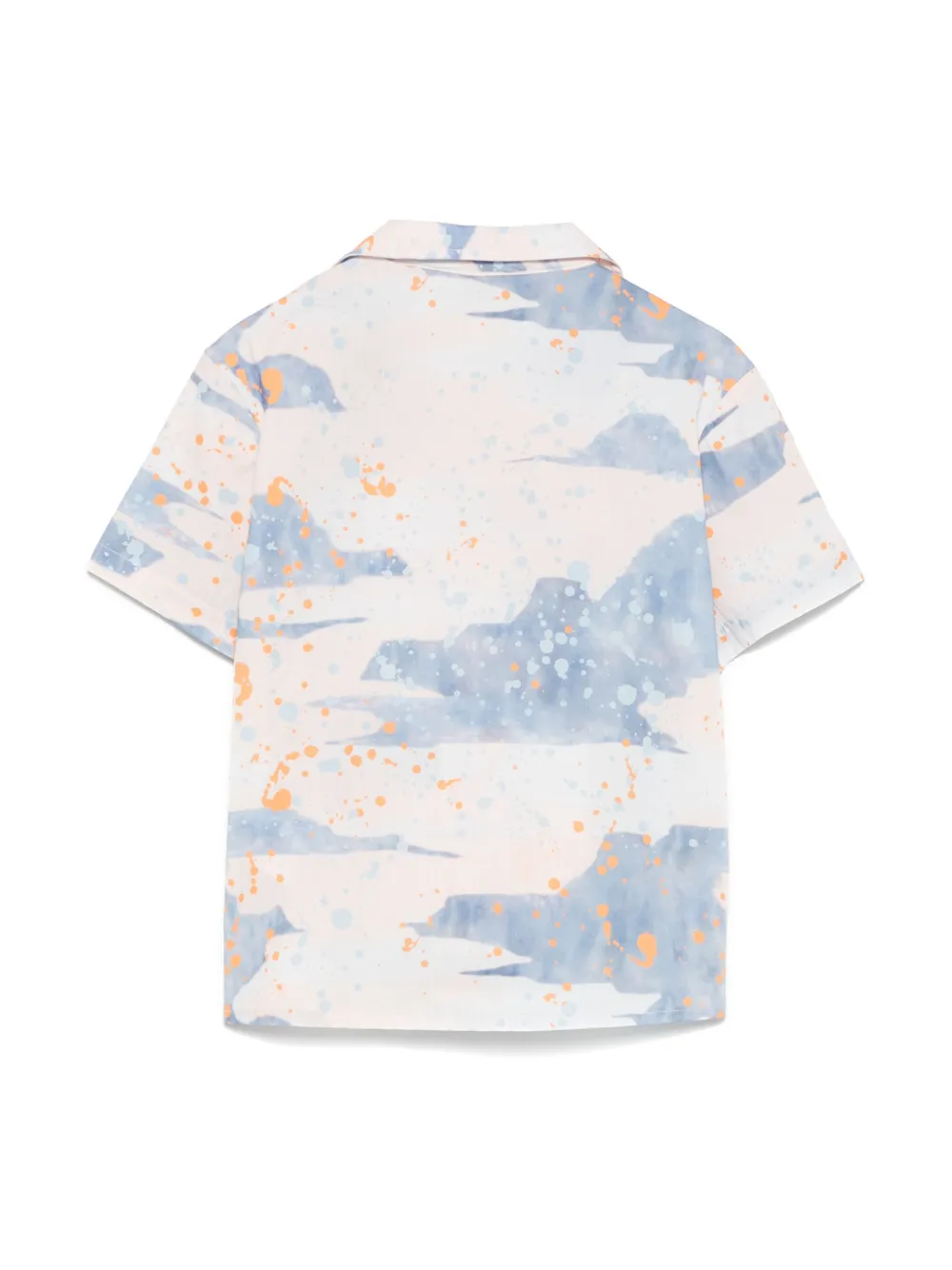 MSGM Kids Shirt met verfspetters - Blauw