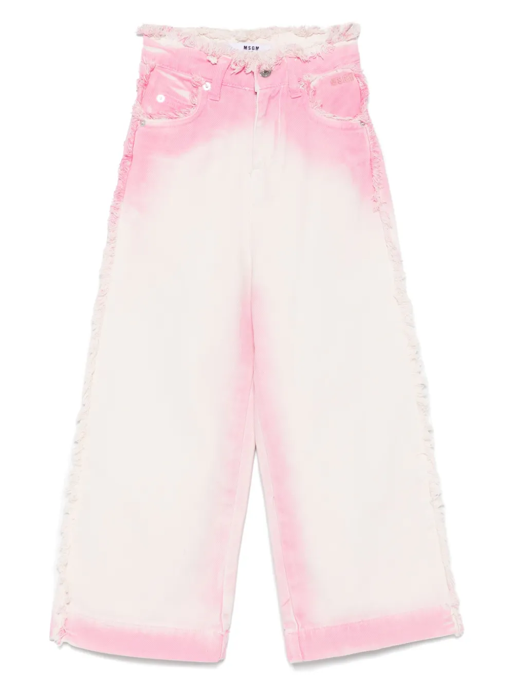 MSGM Kids Airbrushed jeans Roze