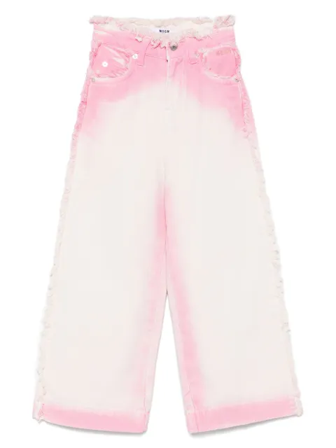 MSGM Kids جينز بتأثير باهت