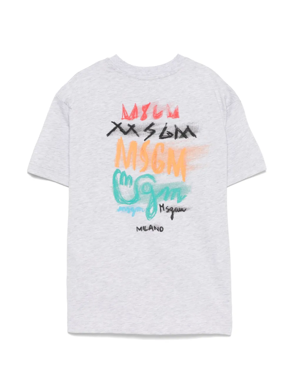 MSGM Kids T-shirt met logoprint - Grijs