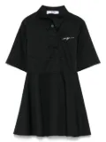 MSGM Kids logo-embroidered dress - Black