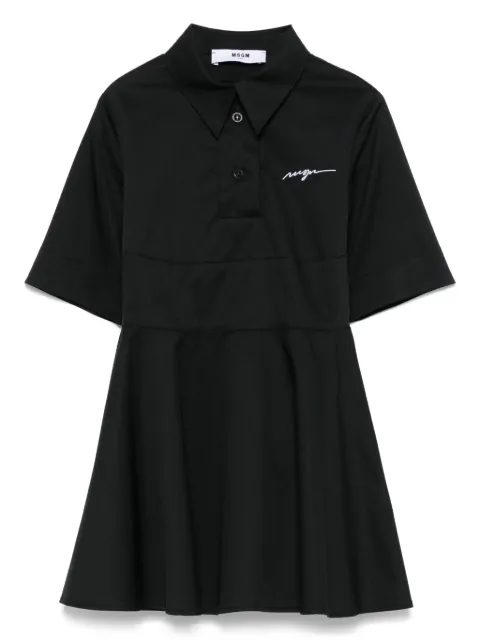 MSGM Kids logo-embroidered dress