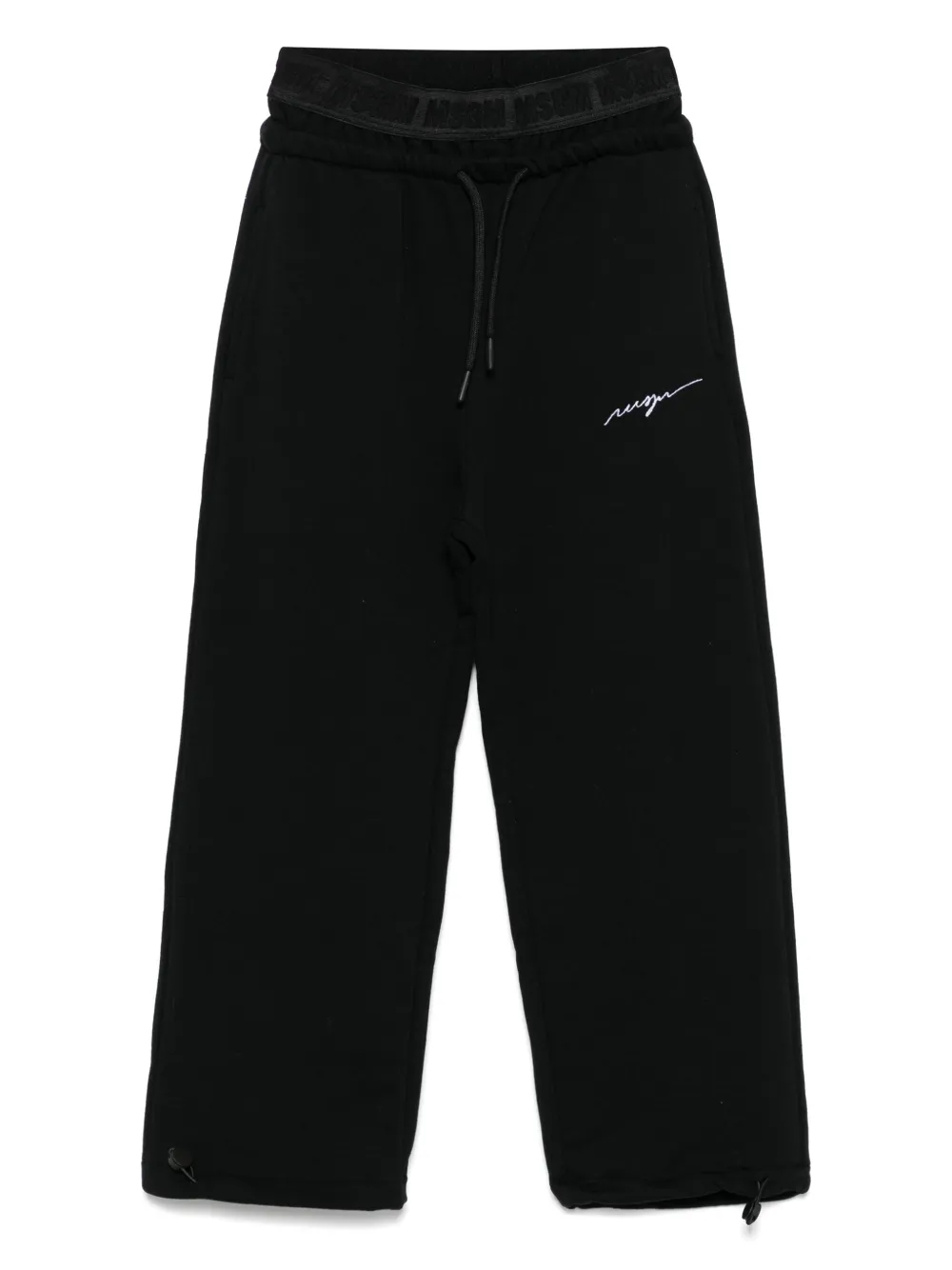 MSGM Kids layer-detailed sweatpants | Black | Image 1
