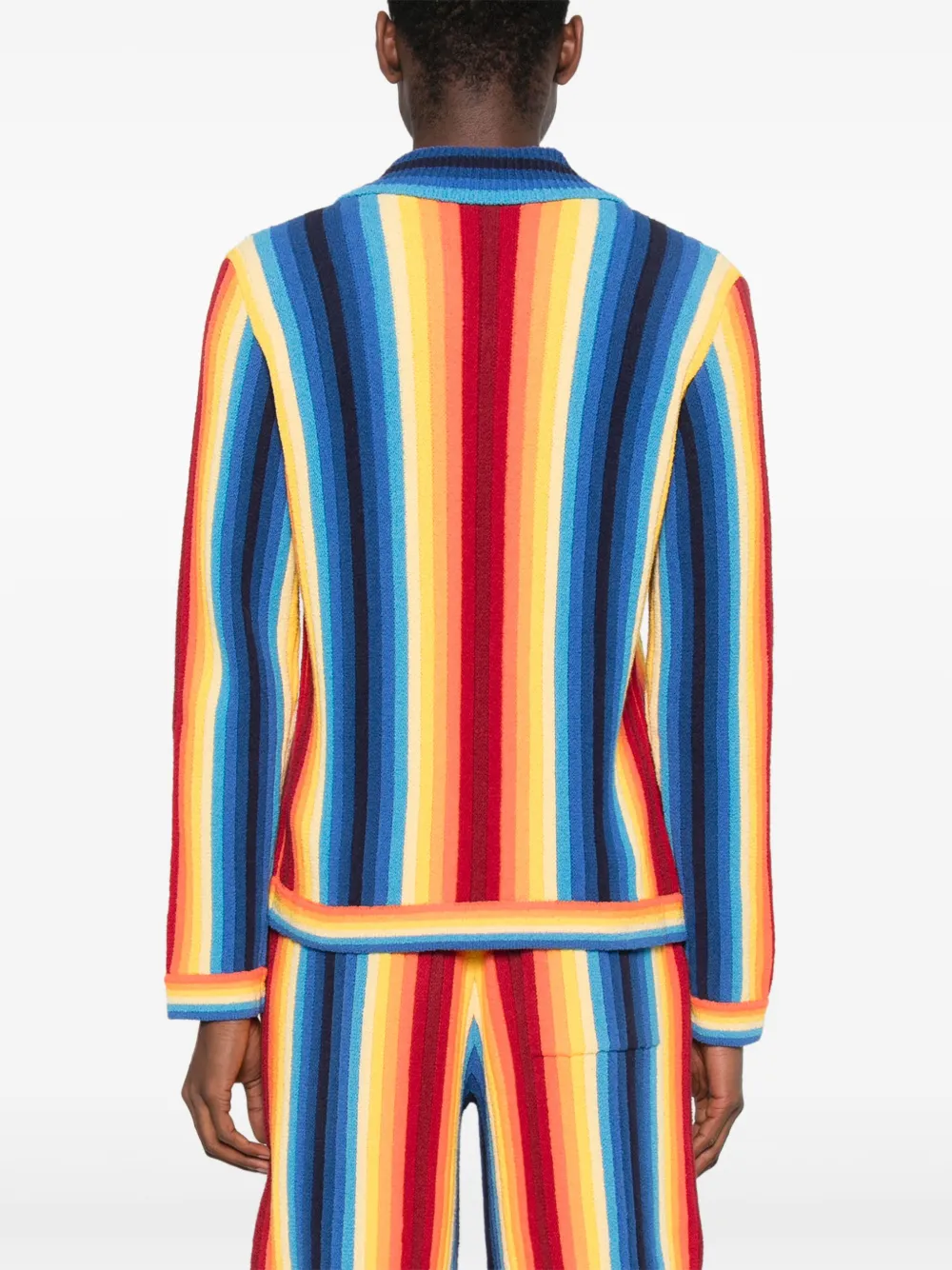 Casablanca Giubbino In Misto Cotone Ricamato Uomo In Blue