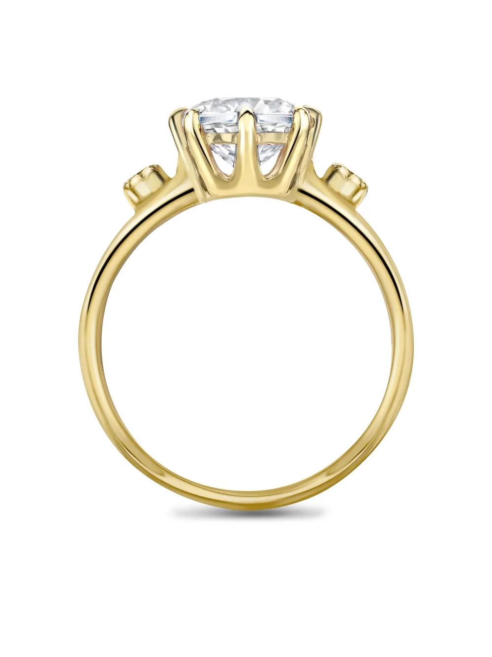 14K黄金 IRIS 实验室培育钻石戒指