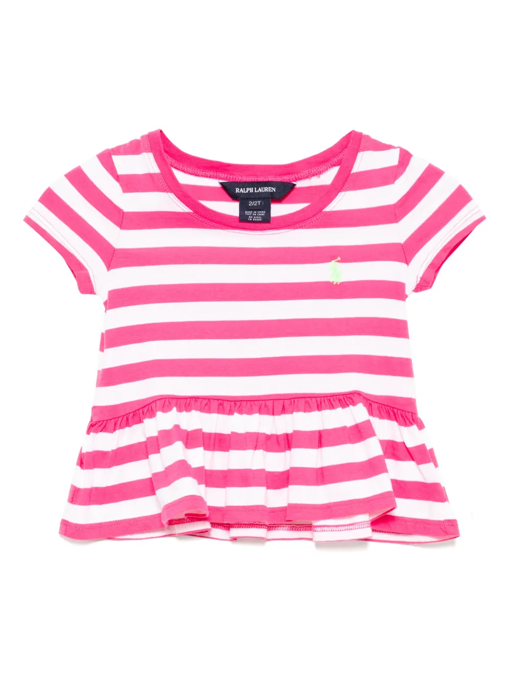 POLO RALPH LAUREN KIDS T-shirt met geborduurd logo Roze