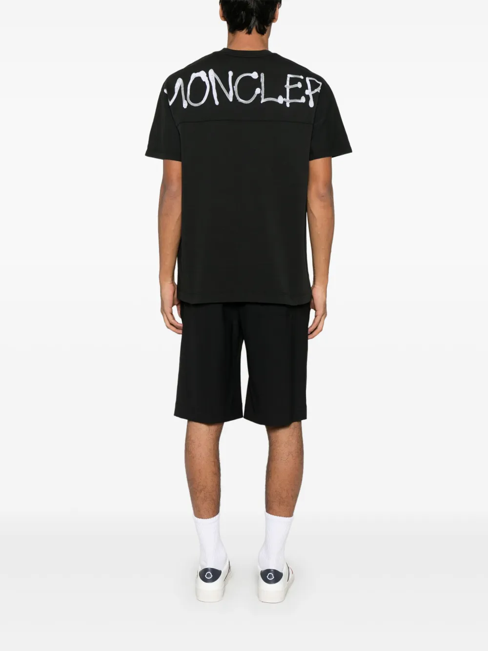 Moncler Katoenen T-shirt - Zwart