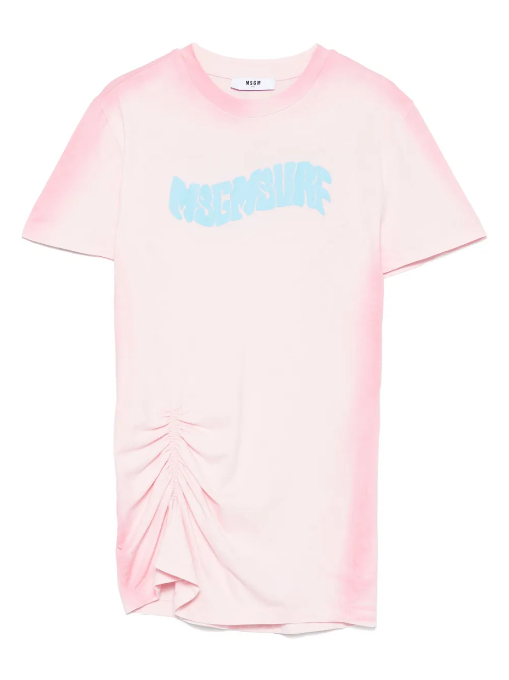 Msgm Airbrushed Mini Dress In Pink