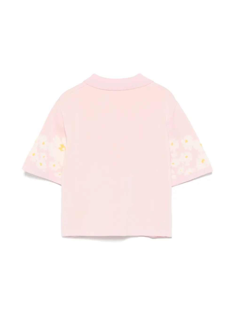 MSGM Kids Poloshirt met bloemen-intarsia - Roze