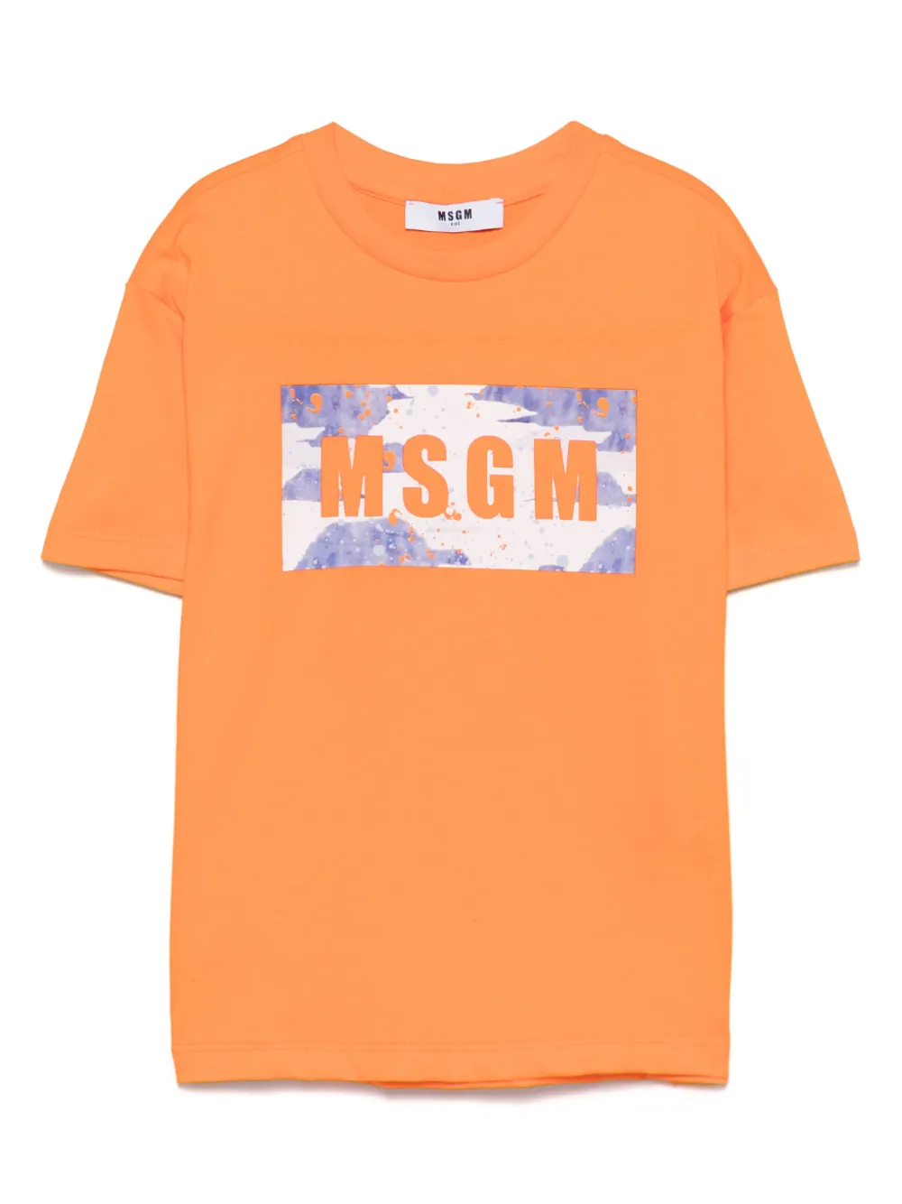MSGM Kids playera con logo estampado | naranja | Image 1