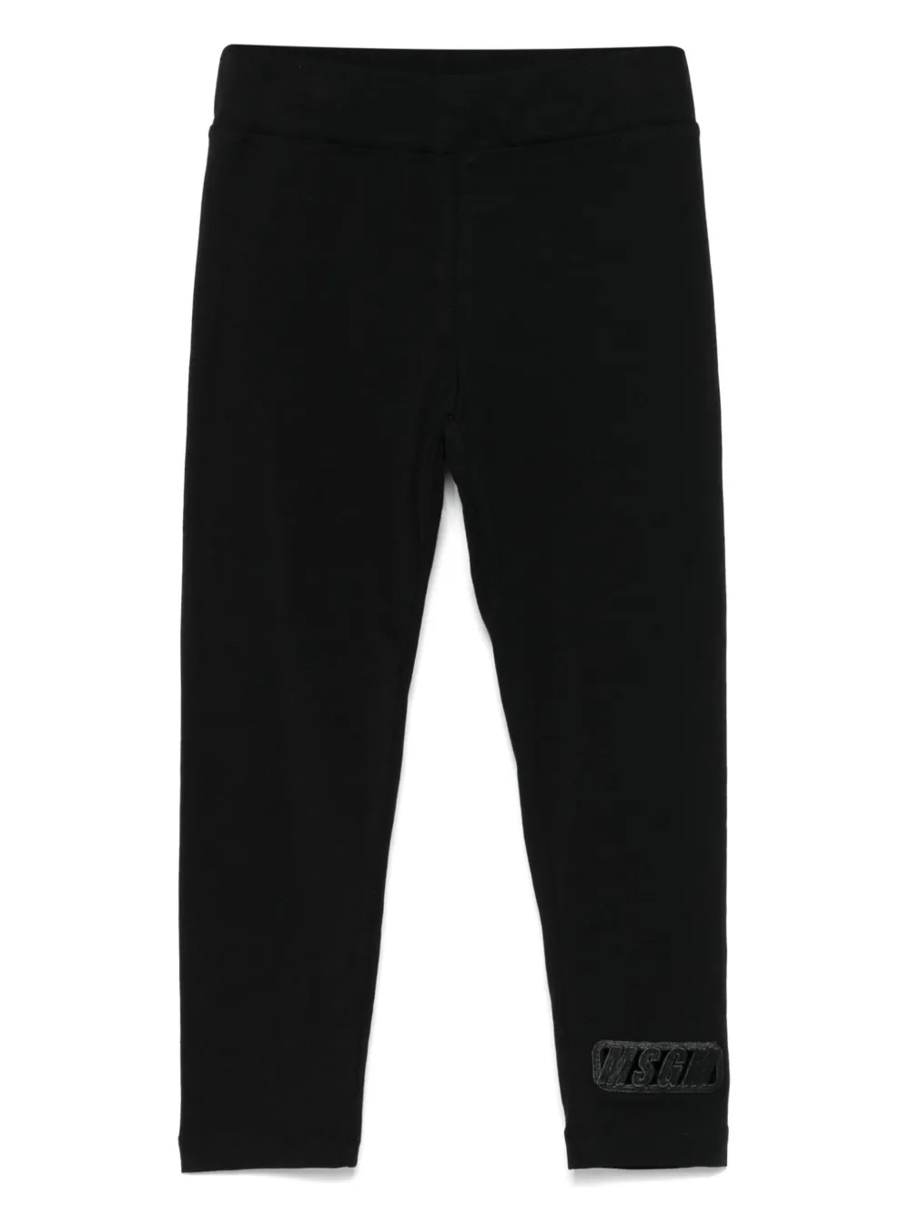 MSGM Kids Legging met geborduurd logo Zwart