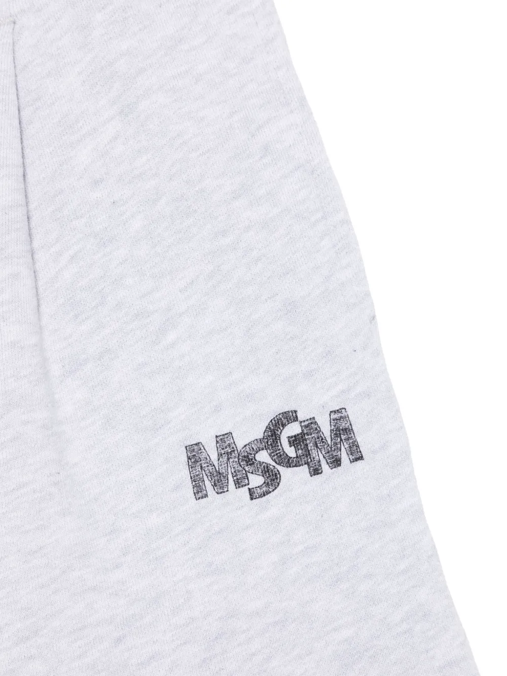 Msgm Fleece Bermuda Shorts In Grey
