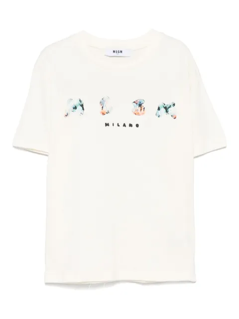 MSGM Kids logo-print T-shirt      