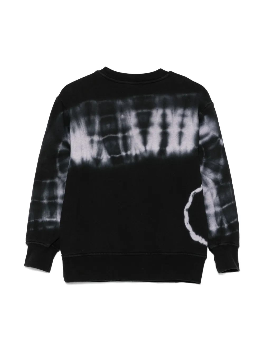 MSGM Kids Sweater met tie-dye print - Zwart